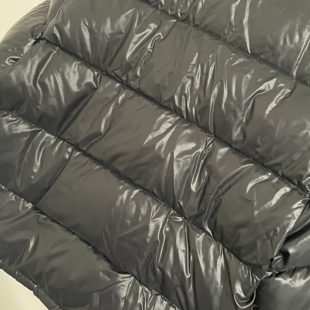 MONCLER Shiny Black Down Puffer Bomber Jacket Classic Winter Coat 0 / XS - Picture 8 of 14